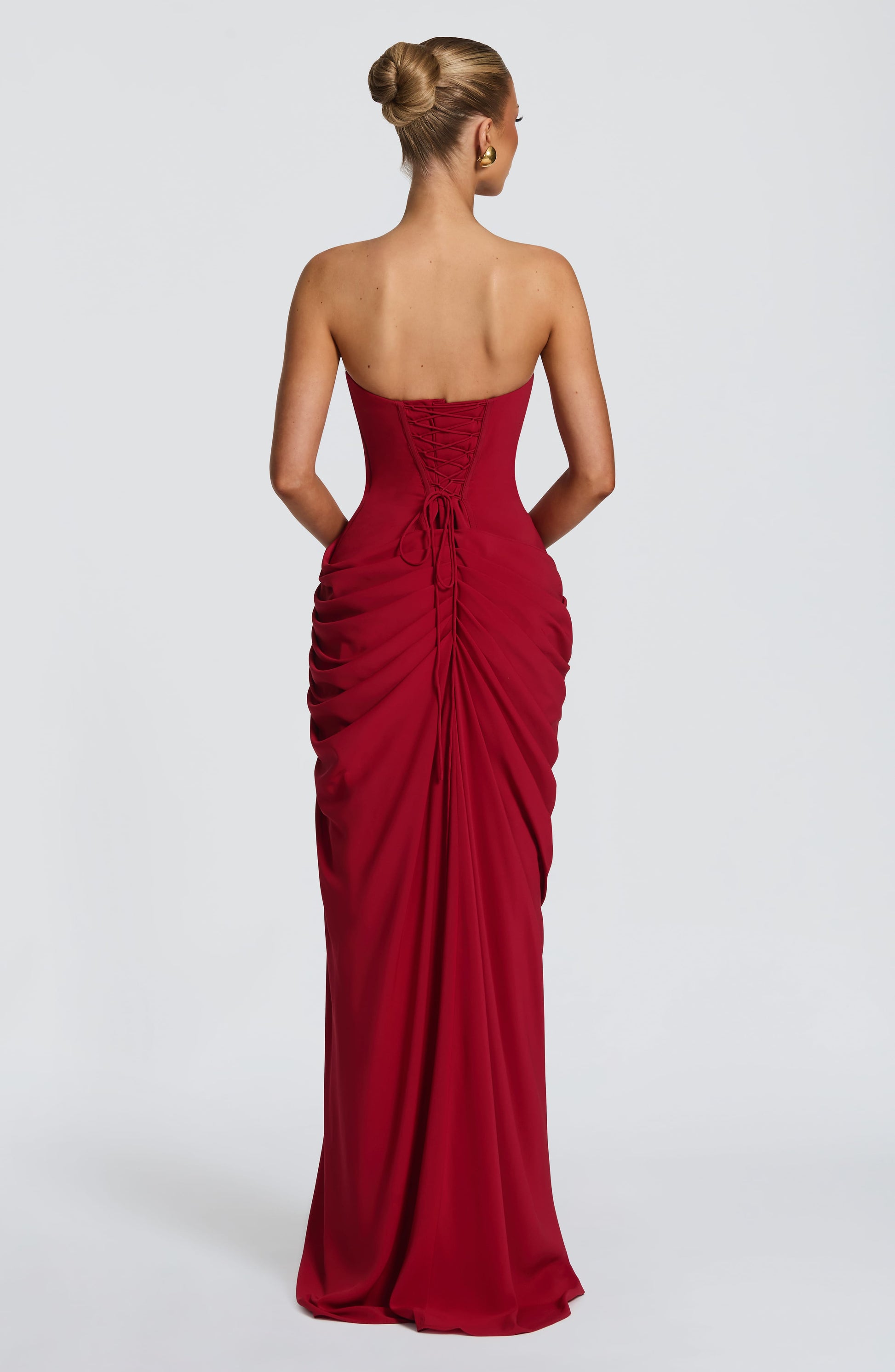 Cyra Maxi Dress Deep Red