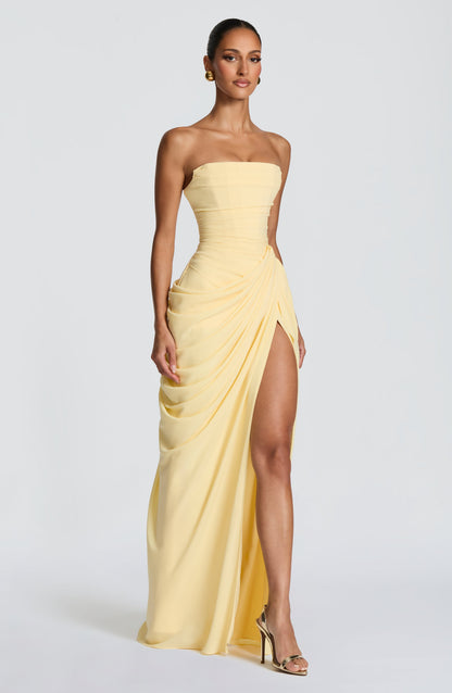 Cyra Maxi Dress Lemon