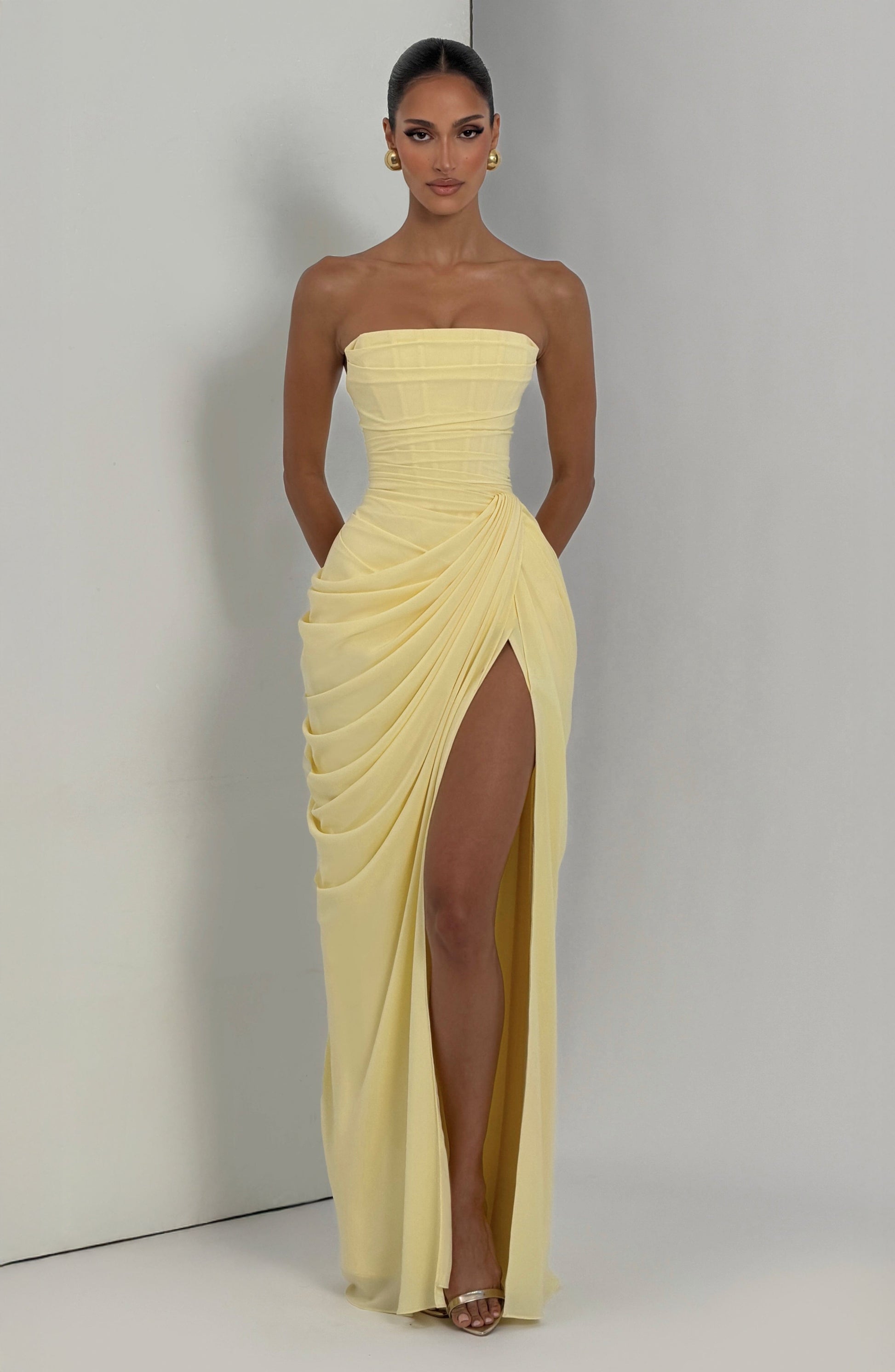 Cyra Maxi Dress Lemon