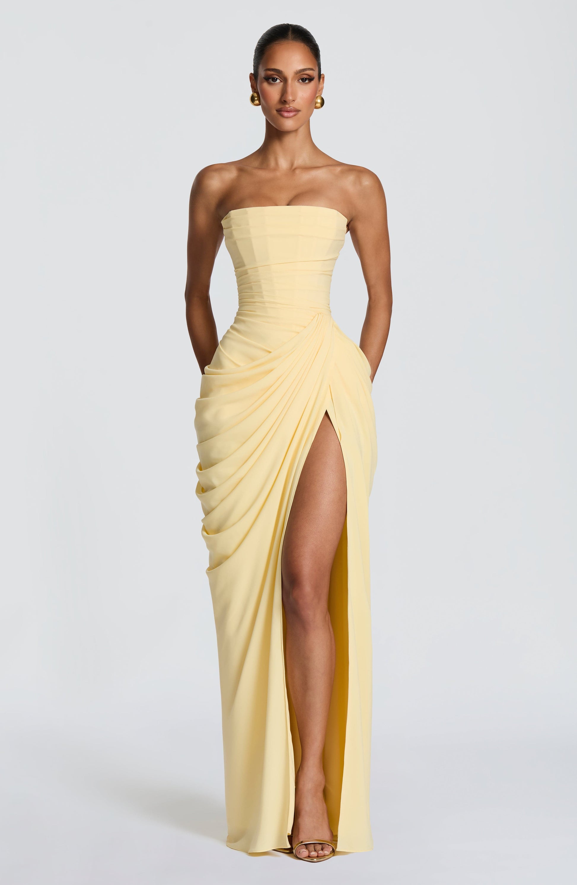 Cyra Maxi Dress Lemon