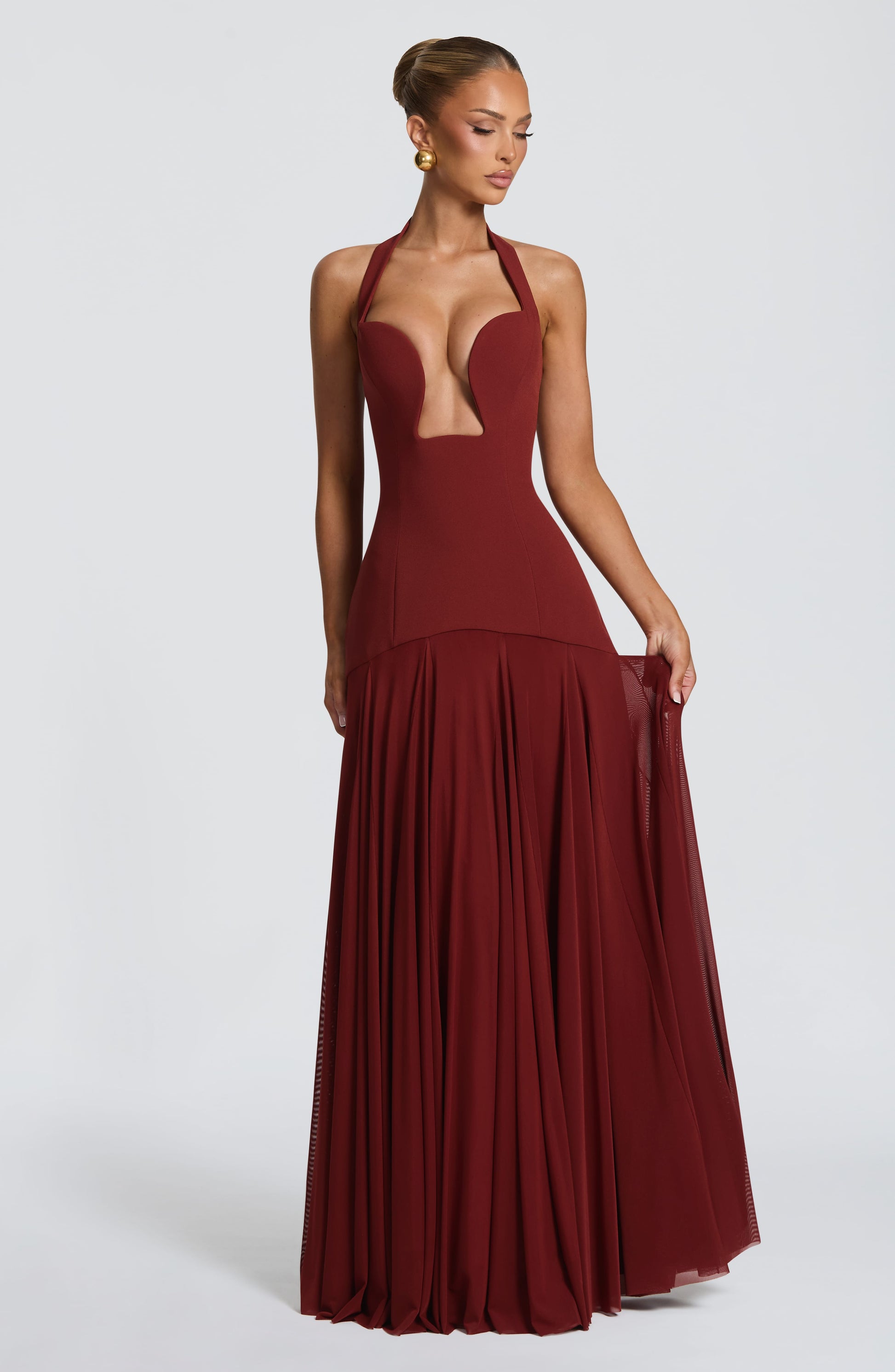 Cyrene Maxi Dress Deep Rust