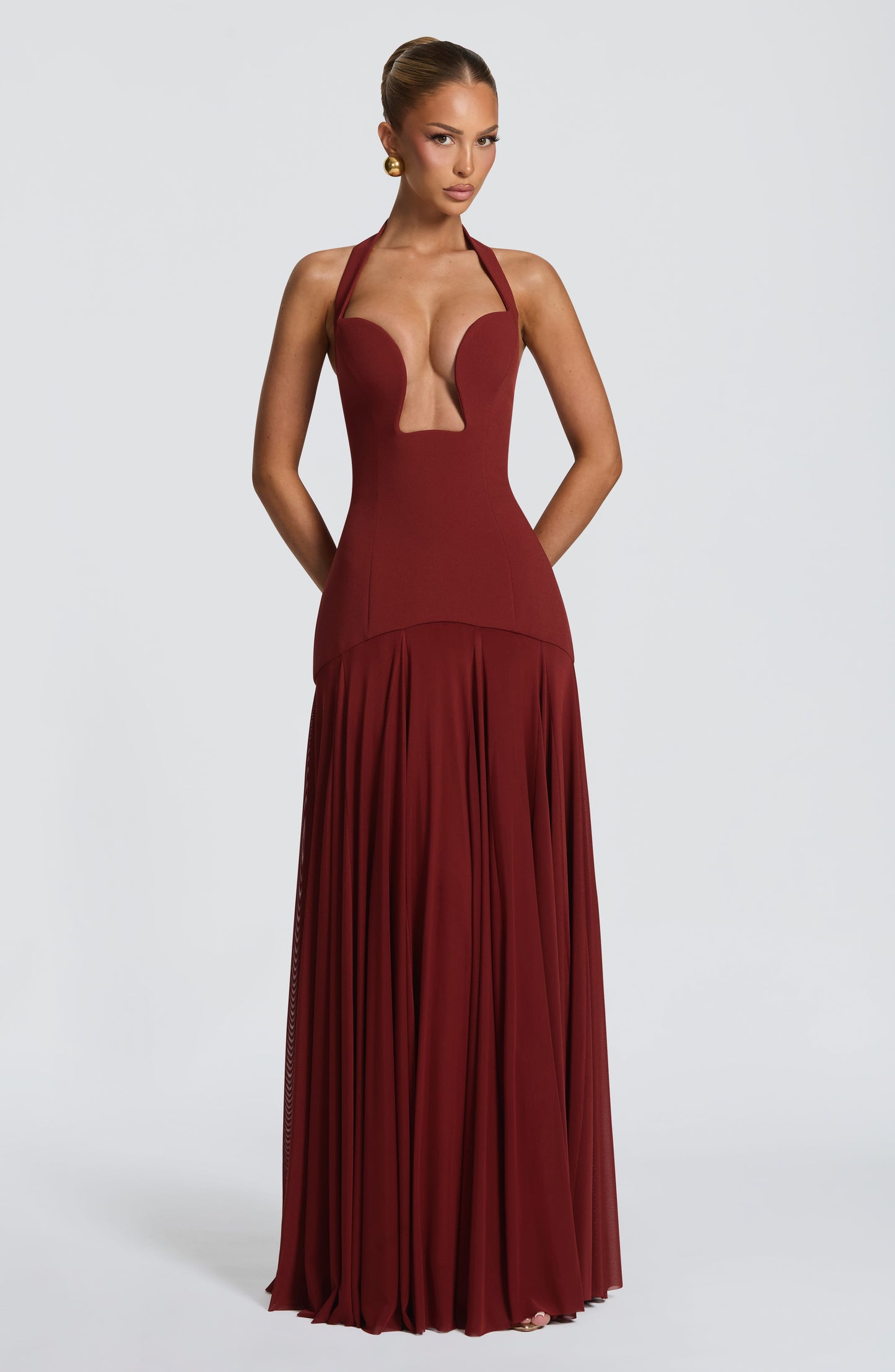 Cyrene Maxi Dress Deep Rust