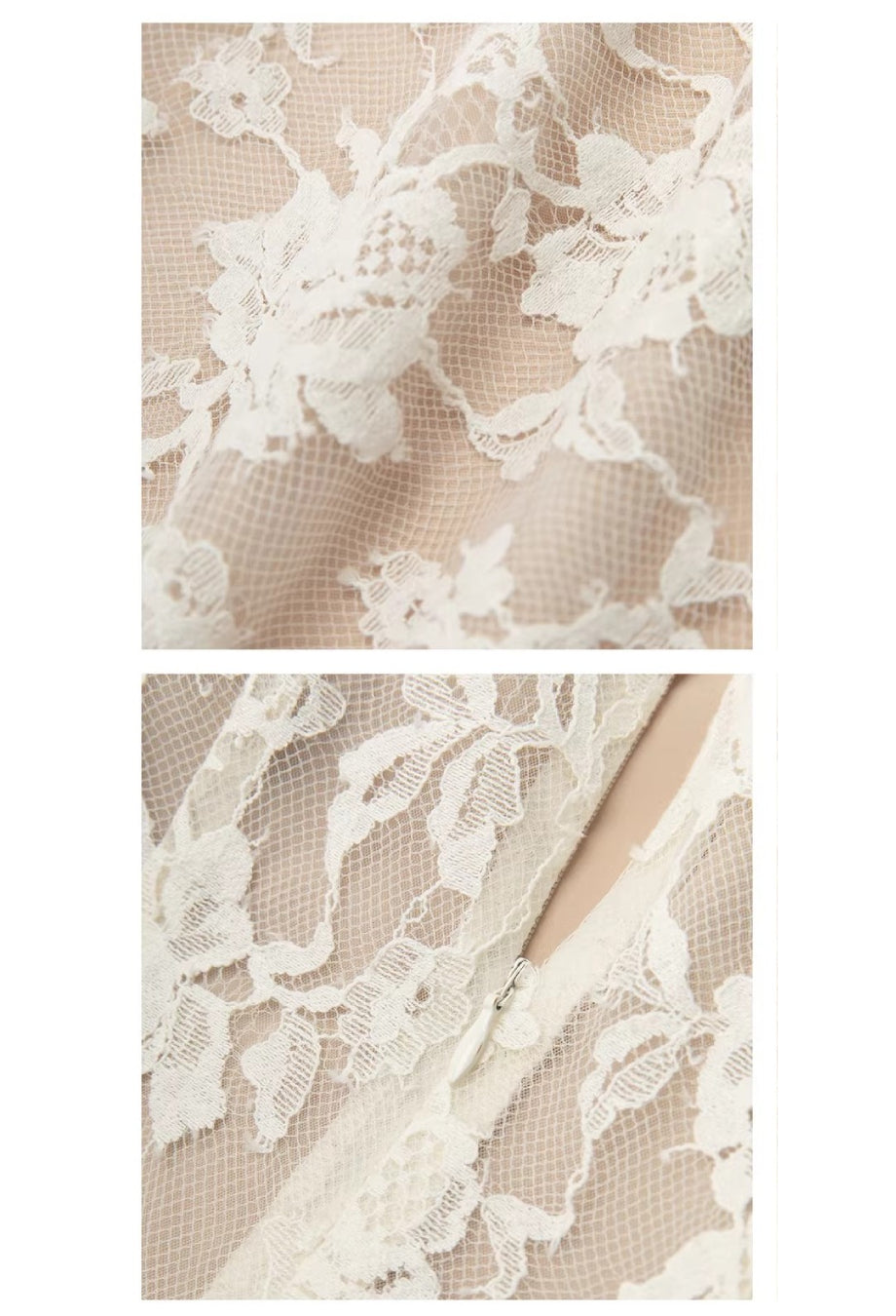 Daisy Lace Mini Dress Ivory