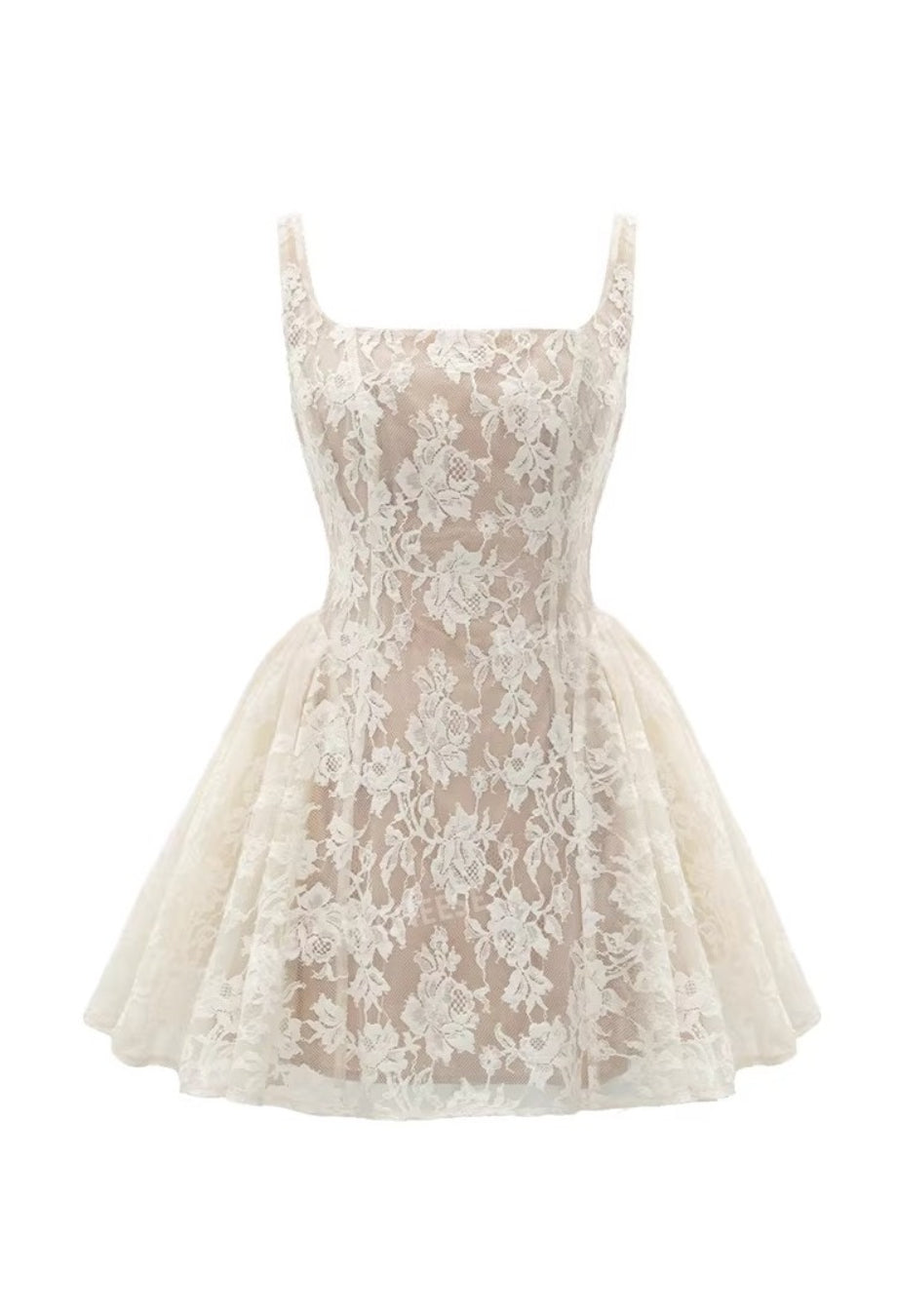 Daisy Lace Mini Dress Ivory