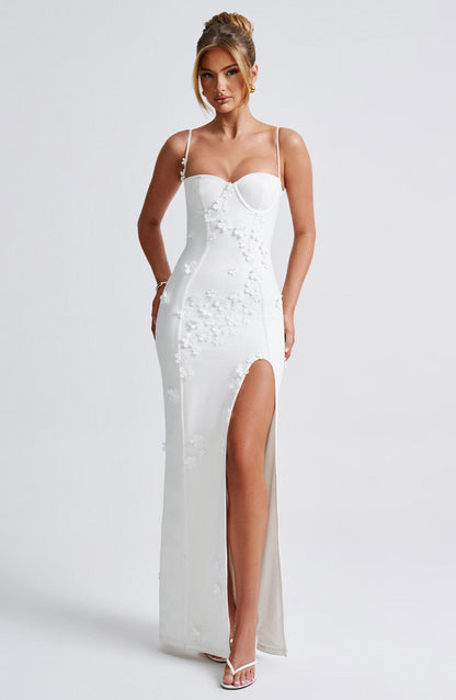 Dalary Maxi Dress Ivory Lined