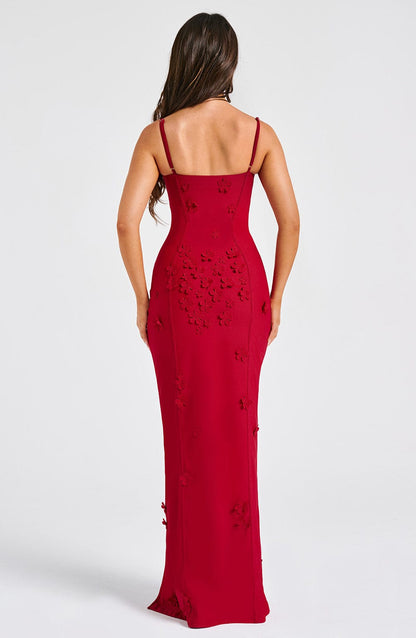 Dalary Maxi Dress Red Lined