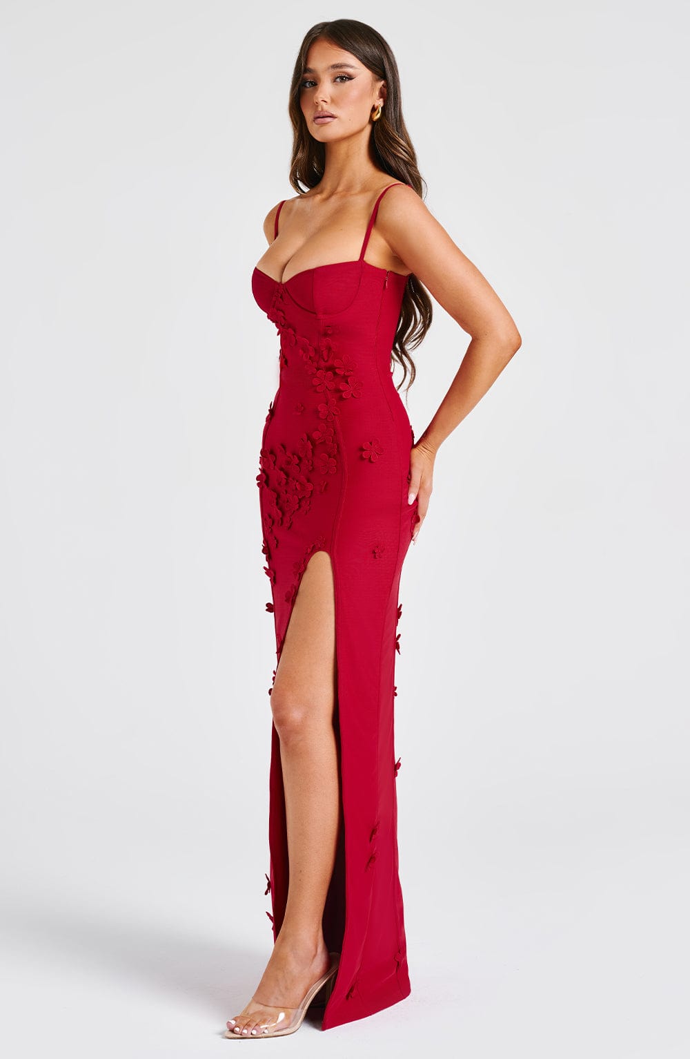 Dalary Maxi Dress Red Lined