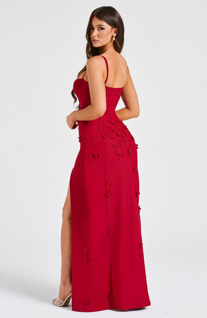 Dalary Maxi Dress Red Lined