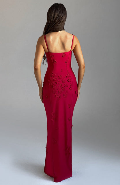 Dalary Maxi Dress Red Lined
