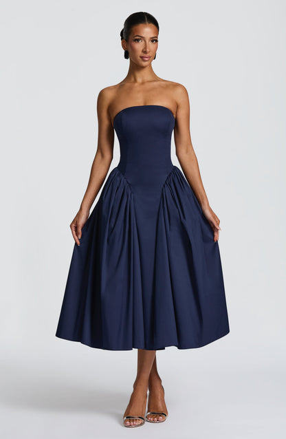 Darla Midi Dress Navy
