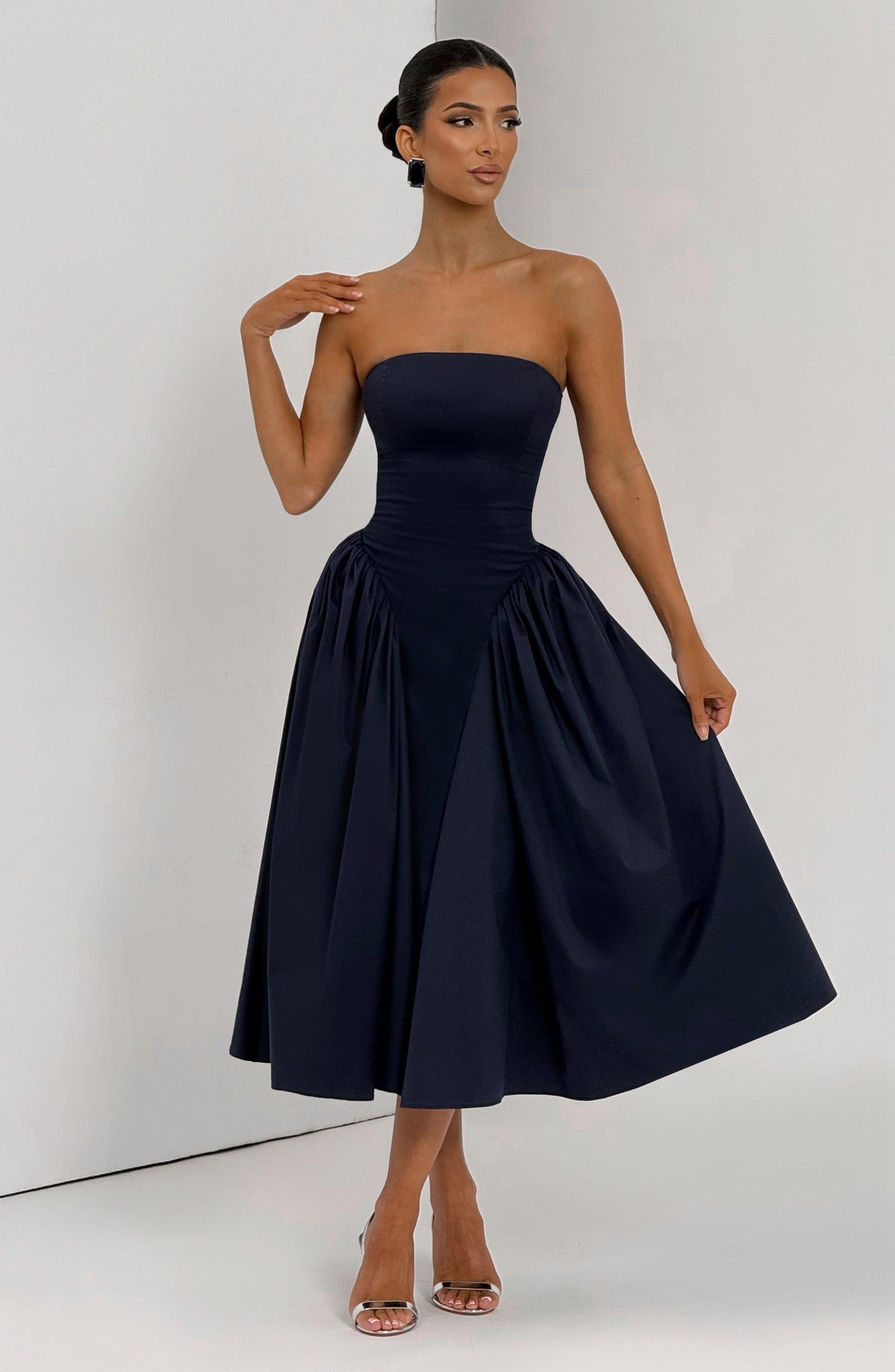 Darla Midi Dress Navy