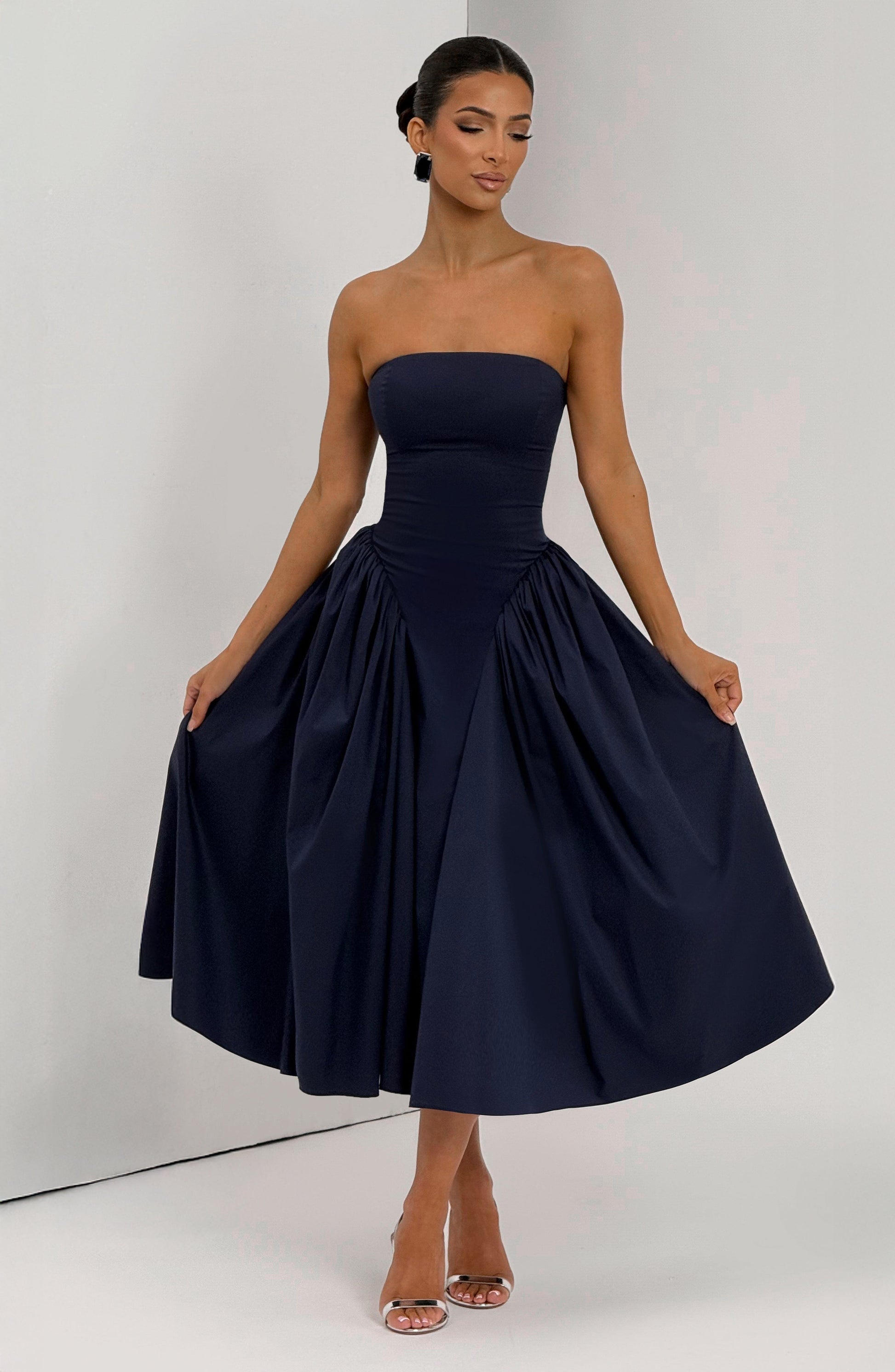 Darla Midi Dress Navy