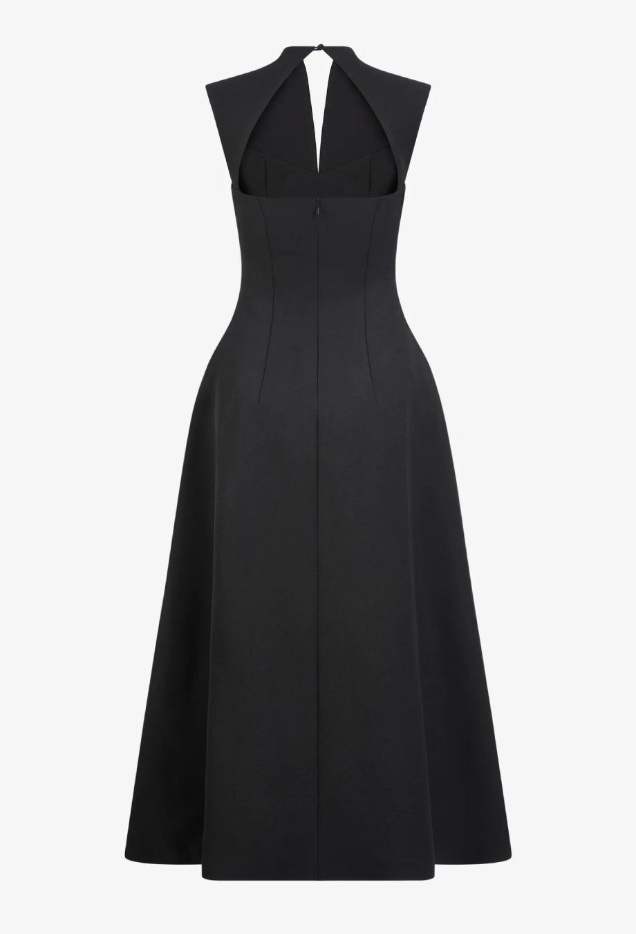 Debutante Backless Midi Dress Black