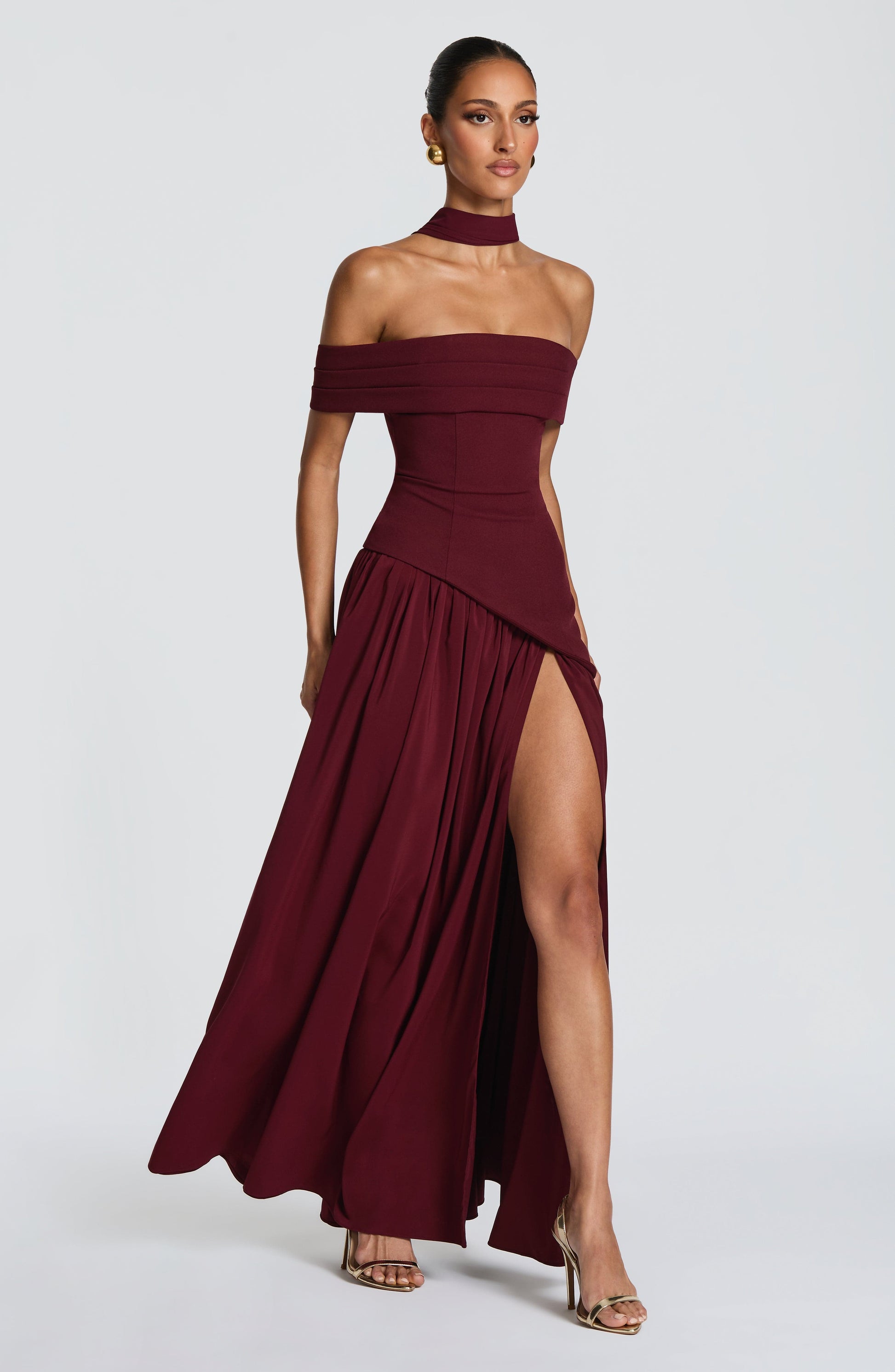 Delilah Maxi Dress Cherry Lacquer