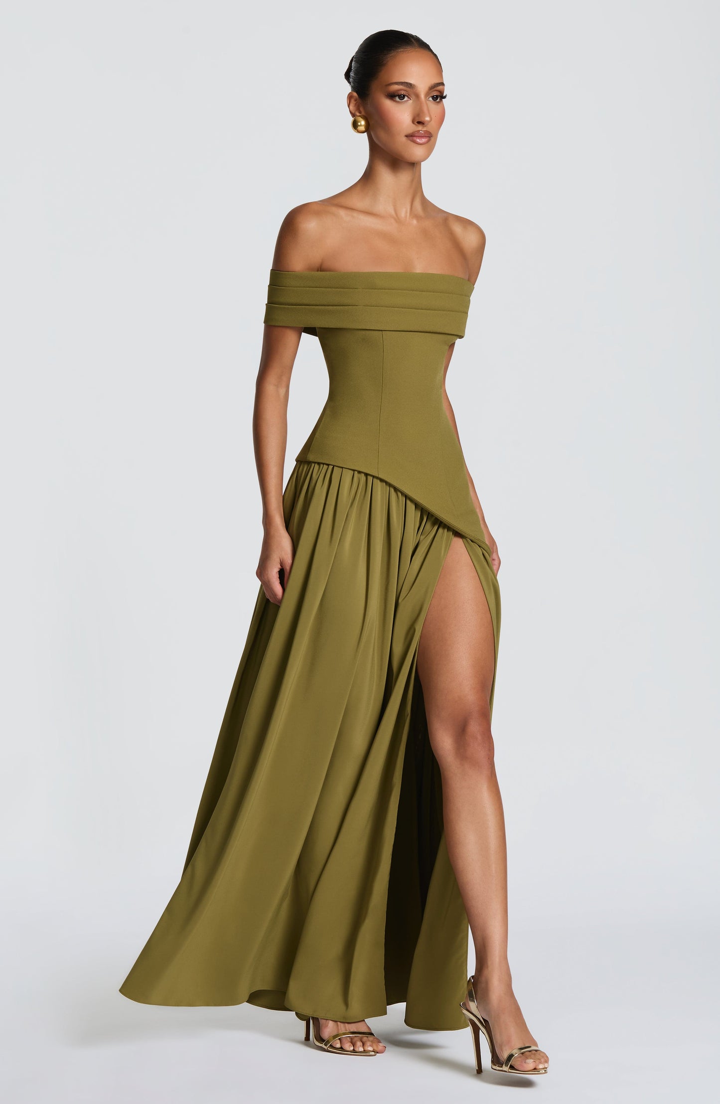 Delilah Maxi Dress Deep Olive