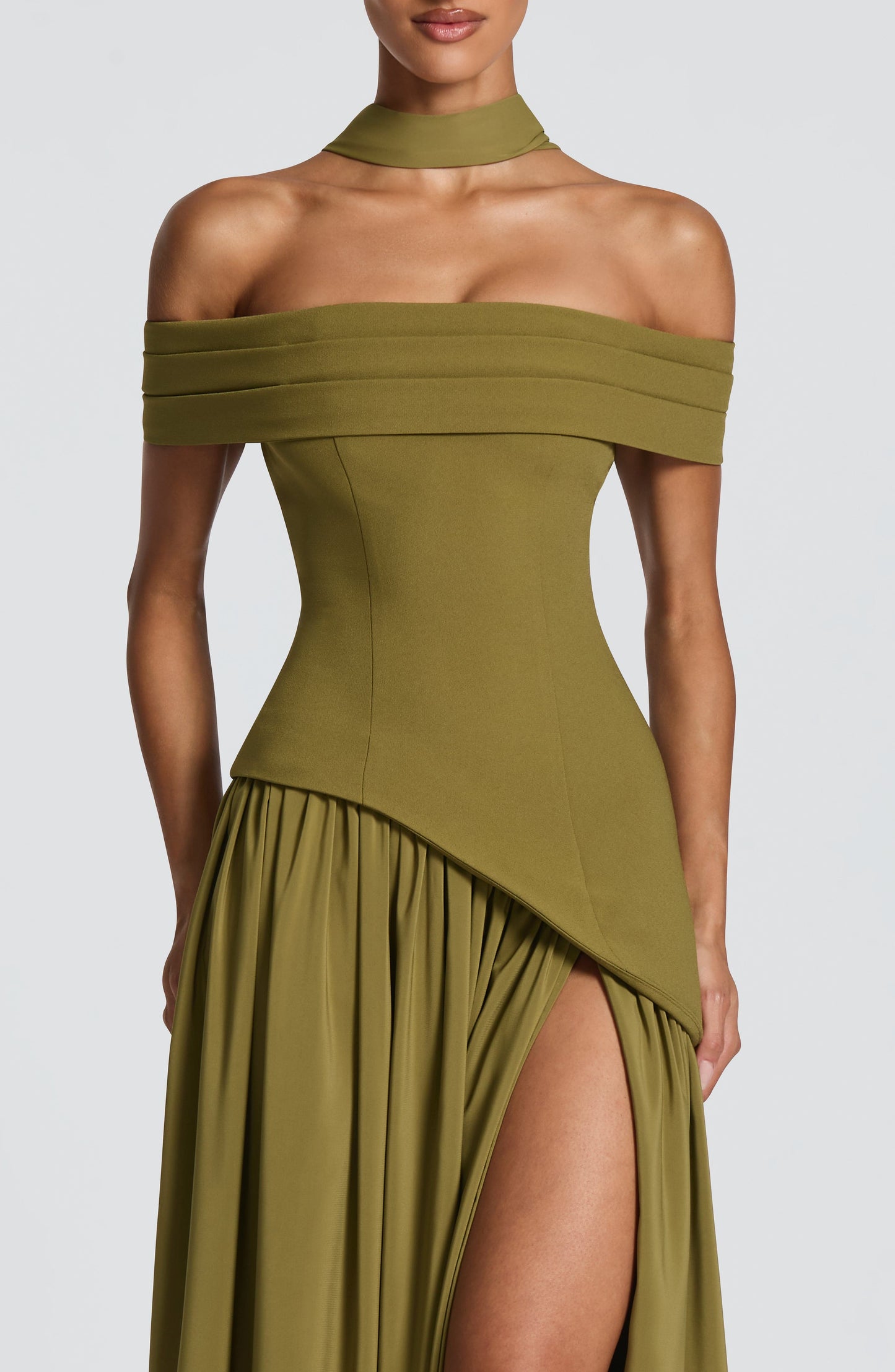 Delilah Maxi Dress Deep Olive