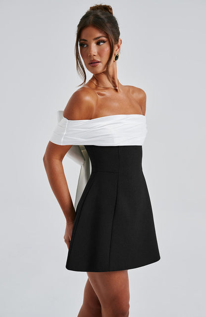 Delta Mini Dress Black/White