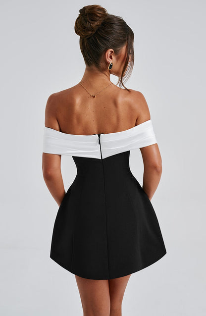 Delta Mini Dress Black/White