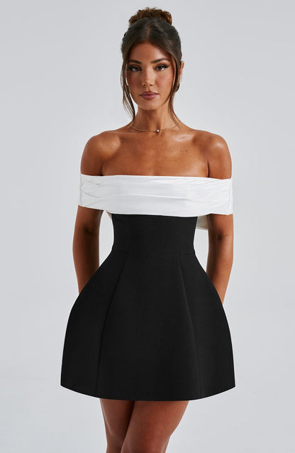 Delta Mini Dress Black/White