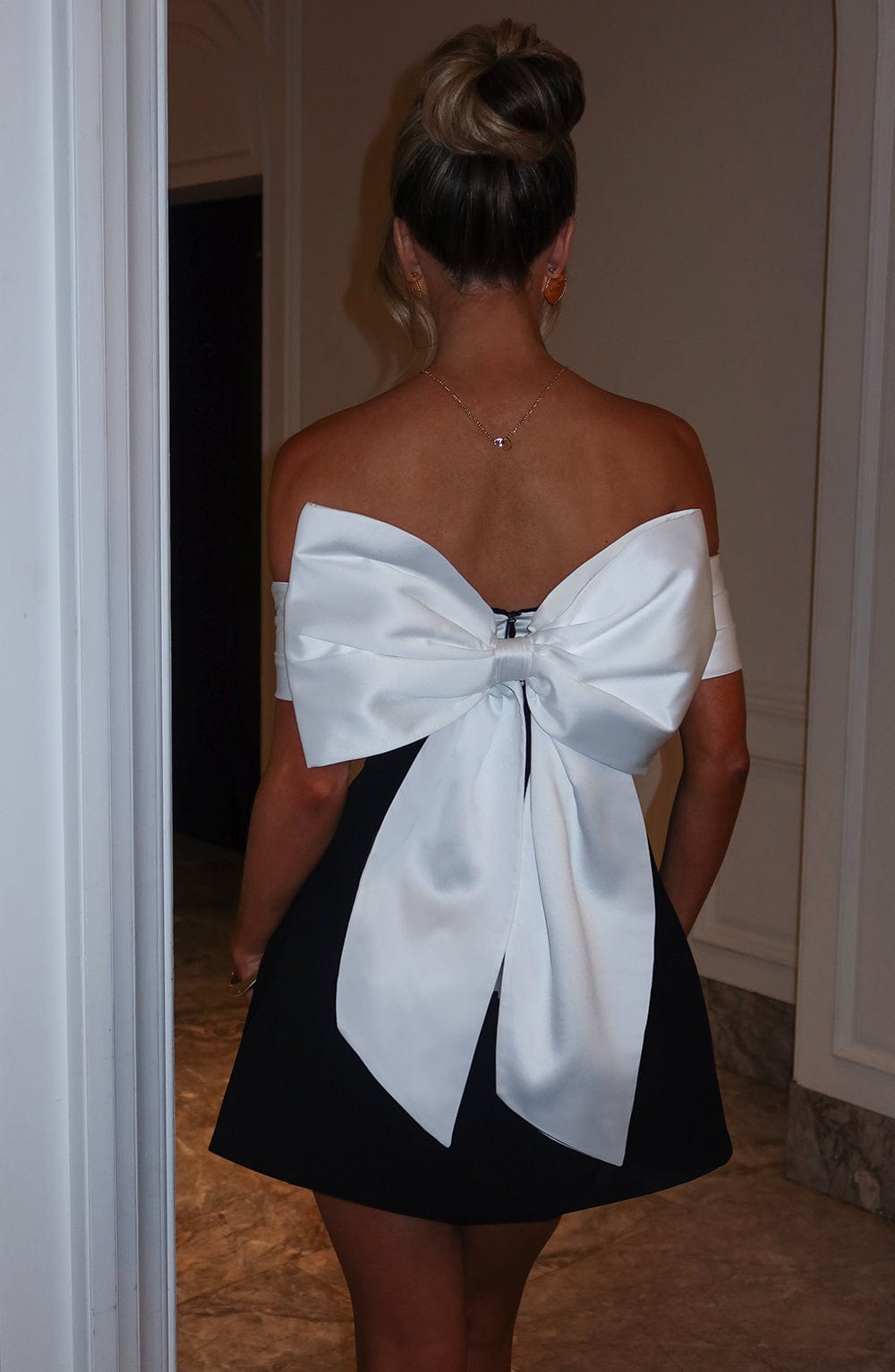 Delta Mini Dress Black/White