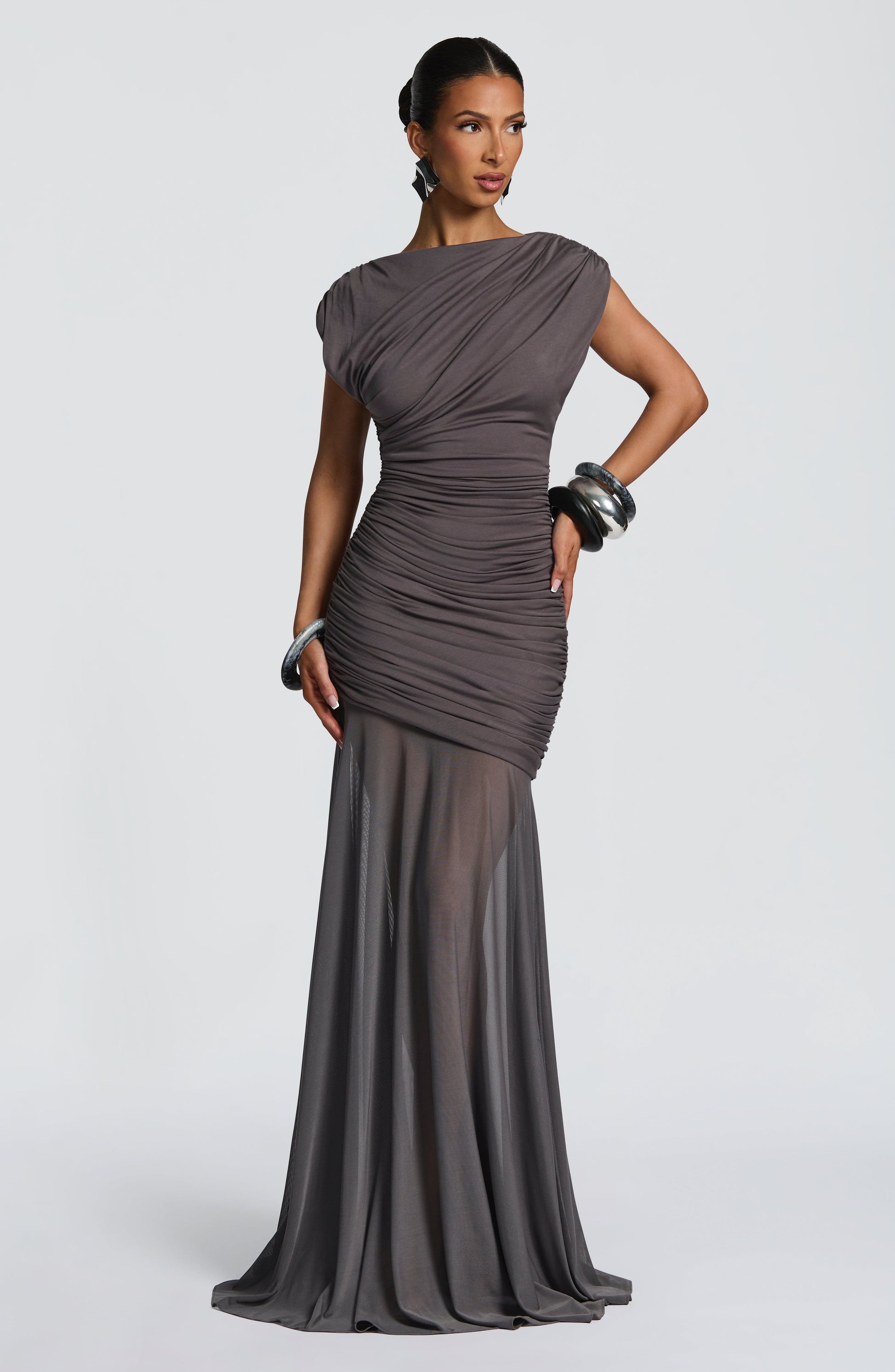 Demelza Maxi Dress Charcoal