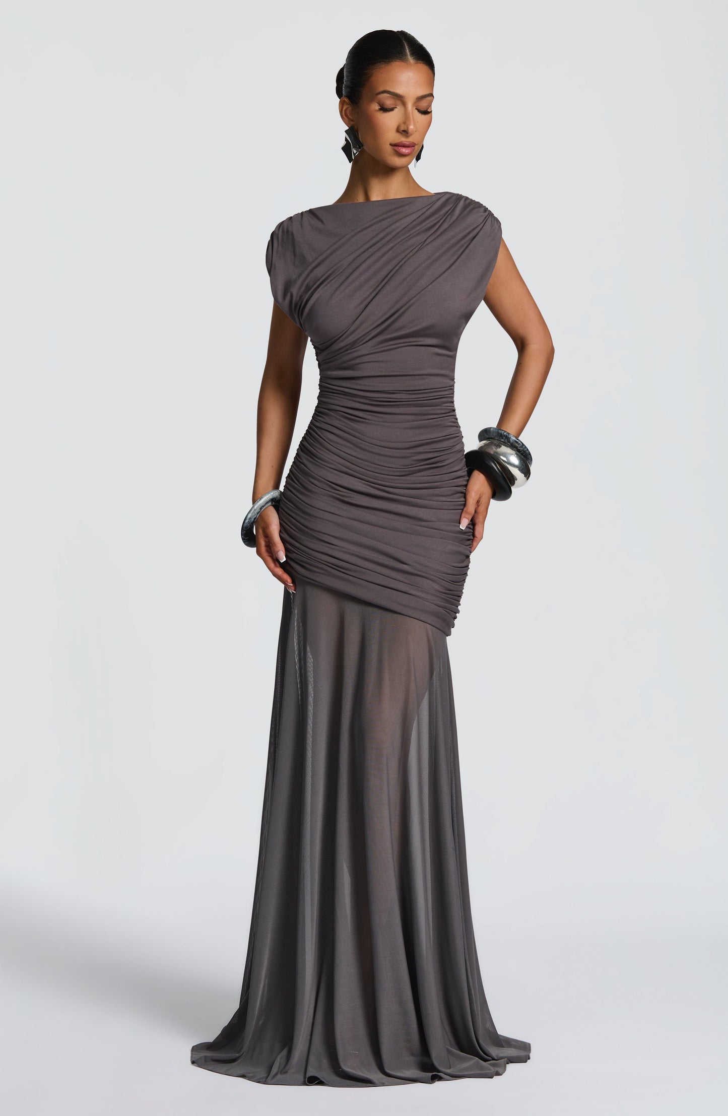 Demelza Maxi Dress Charcoal