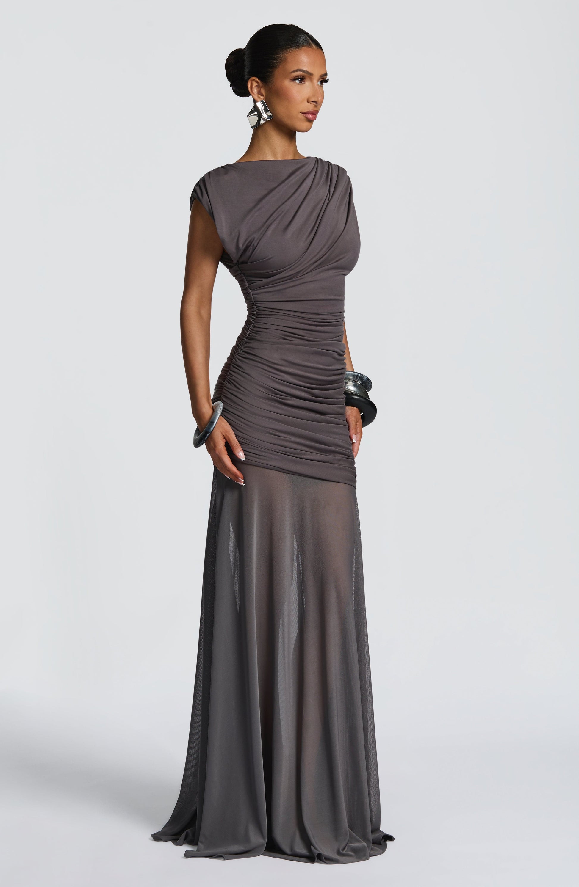 Demelza Maxi Dress Charcoal