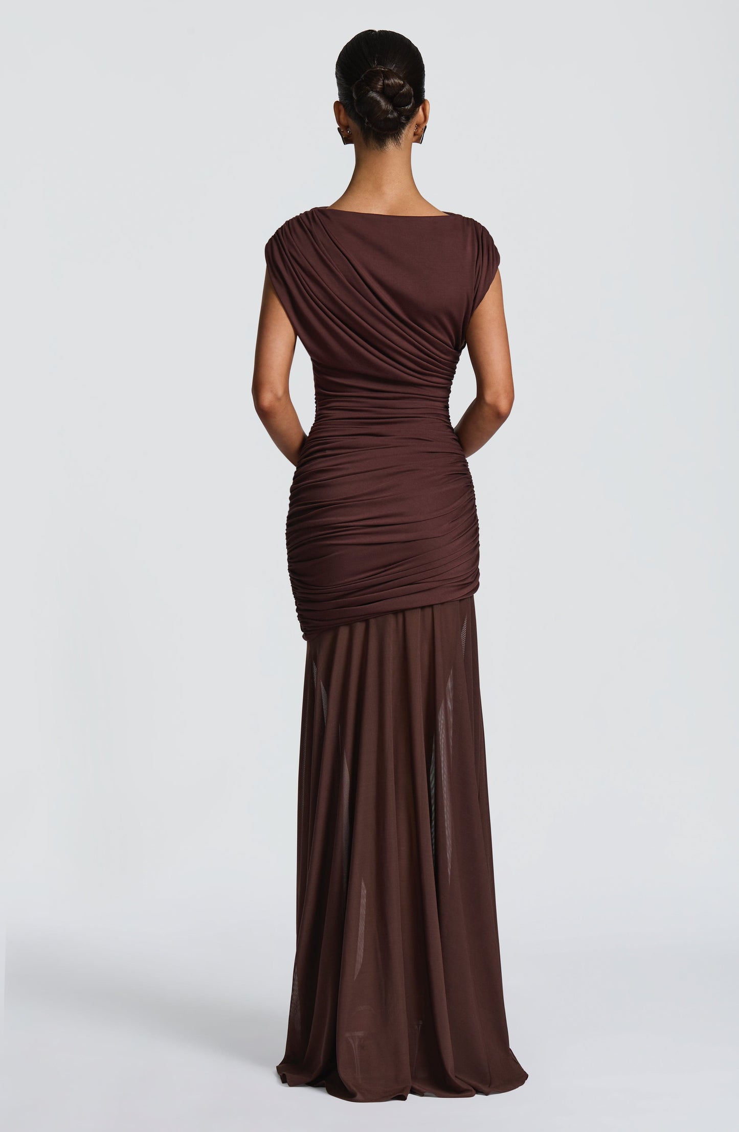 Demelza Maxi Dress Plum Brown