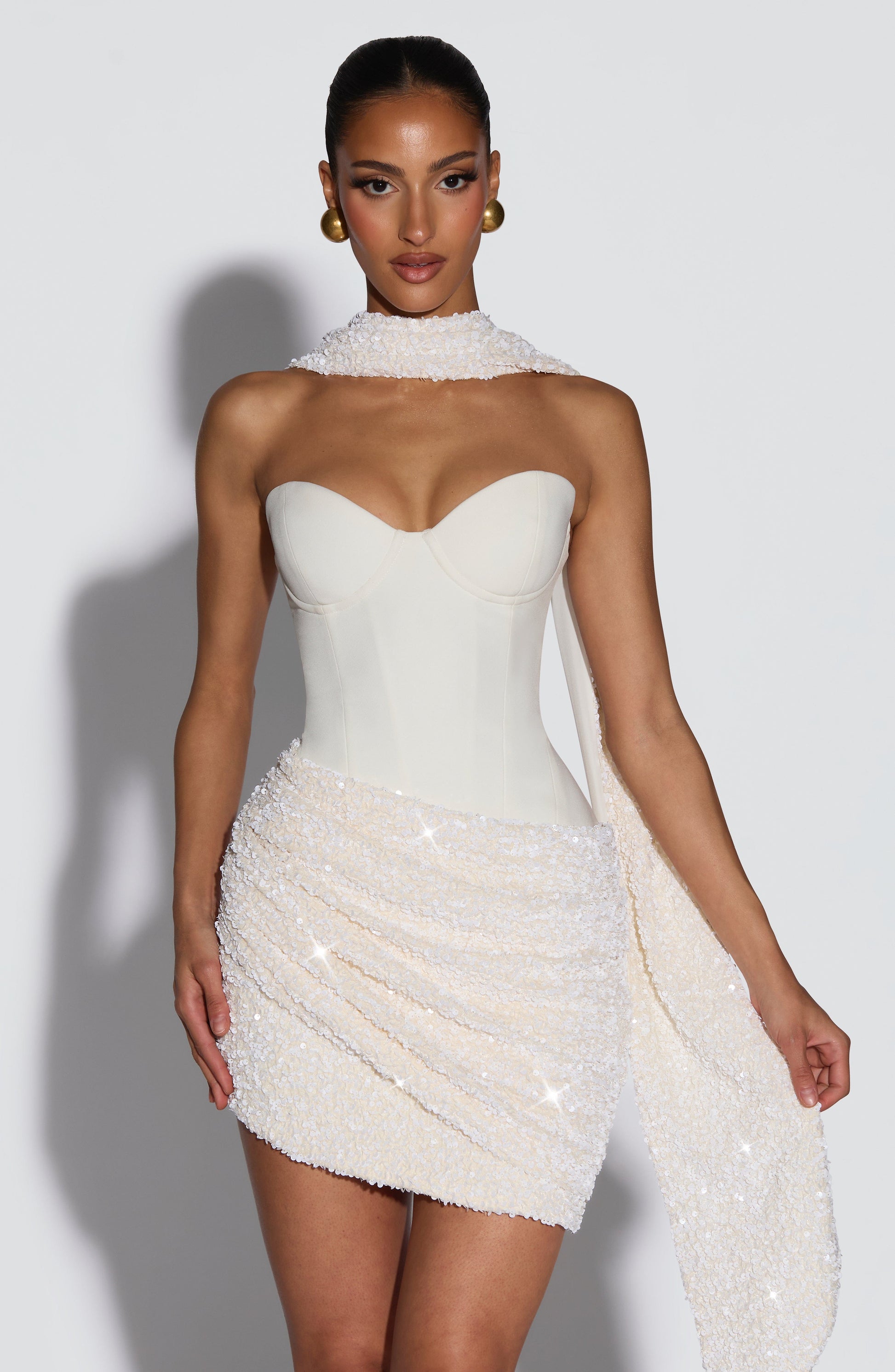 Denise Mini Dress Ivory