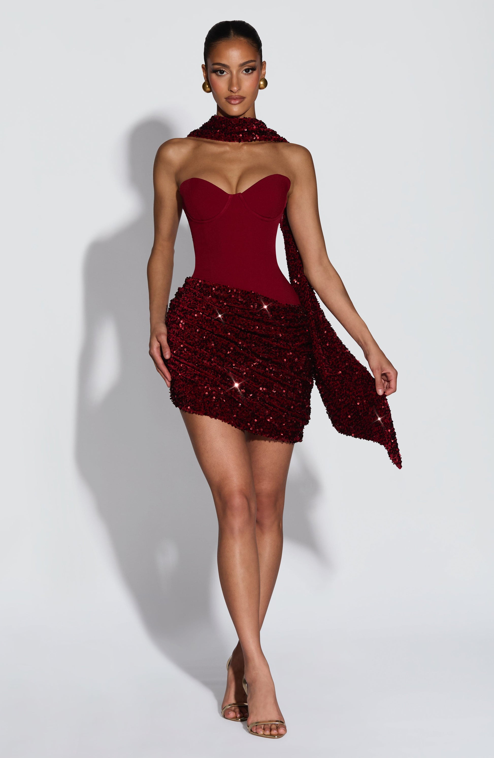 Denise Mini Dress Wine