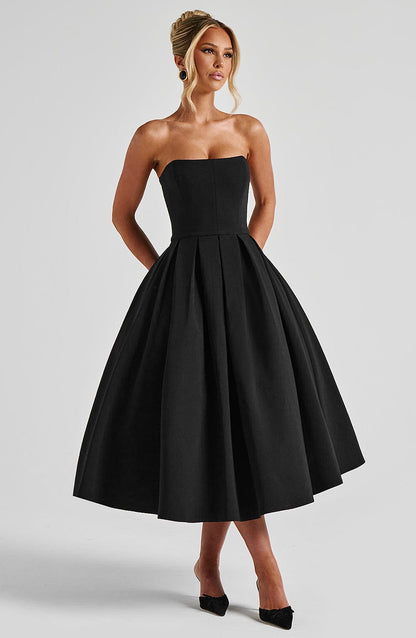 Edith Midi Dress Black