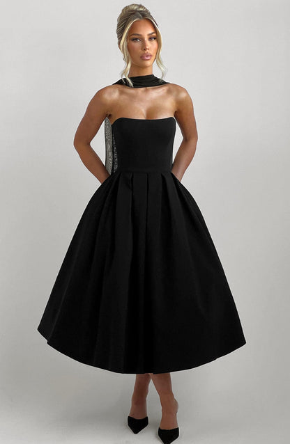 Edith Midi Dress Black