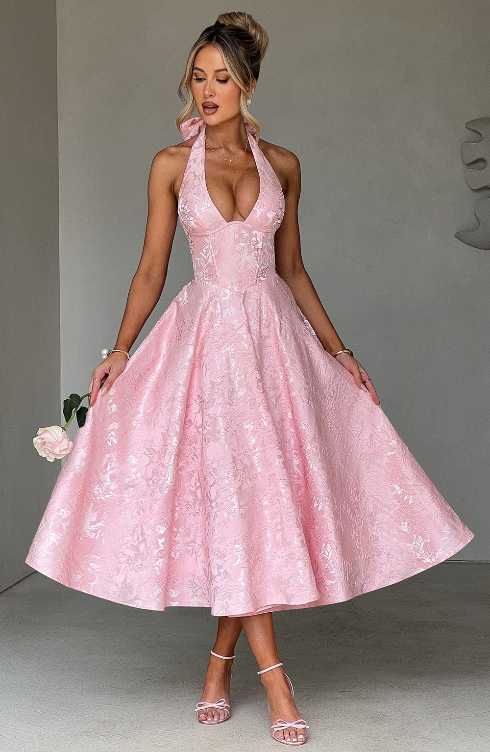 Effie Midi Dress Blush