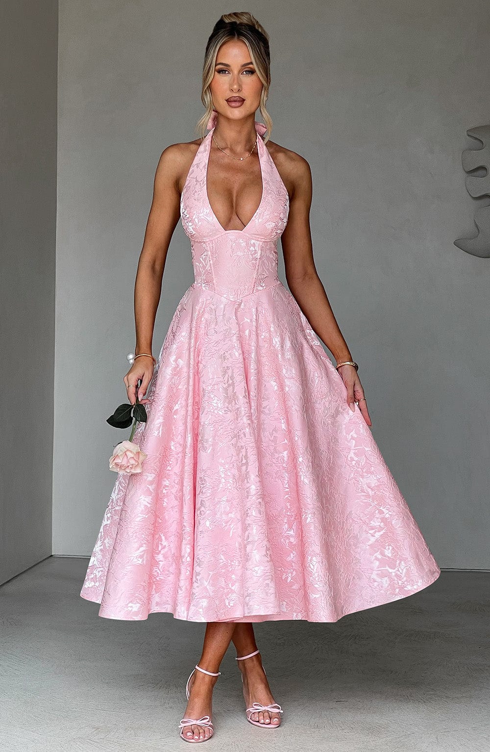 Effie Midi Dress Blush
