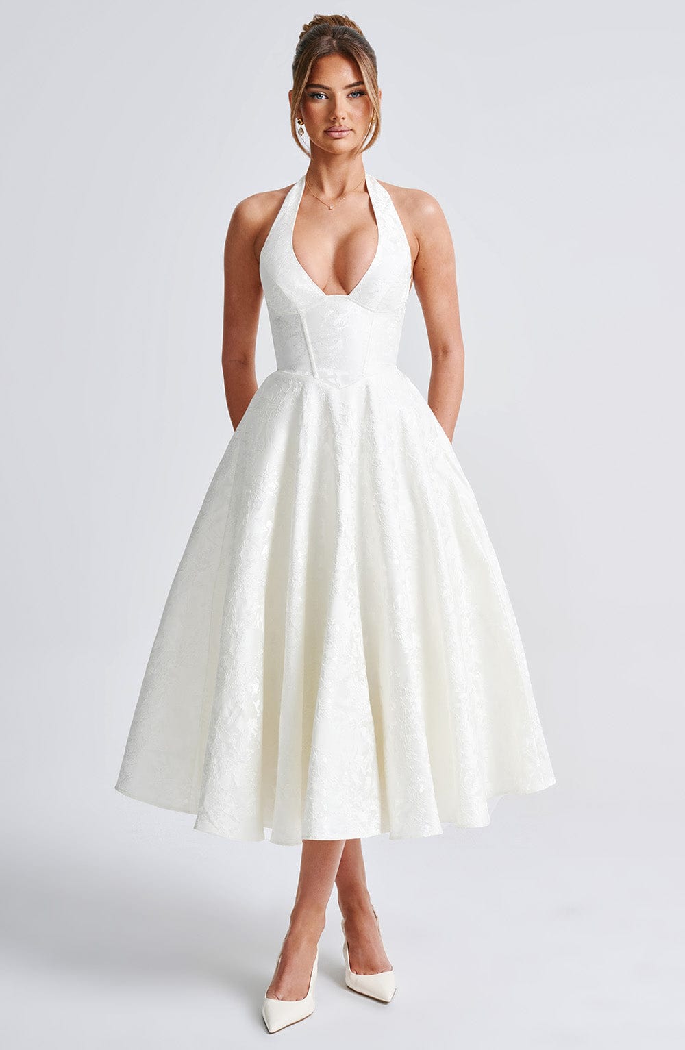 Effie Midi Dress Ivory