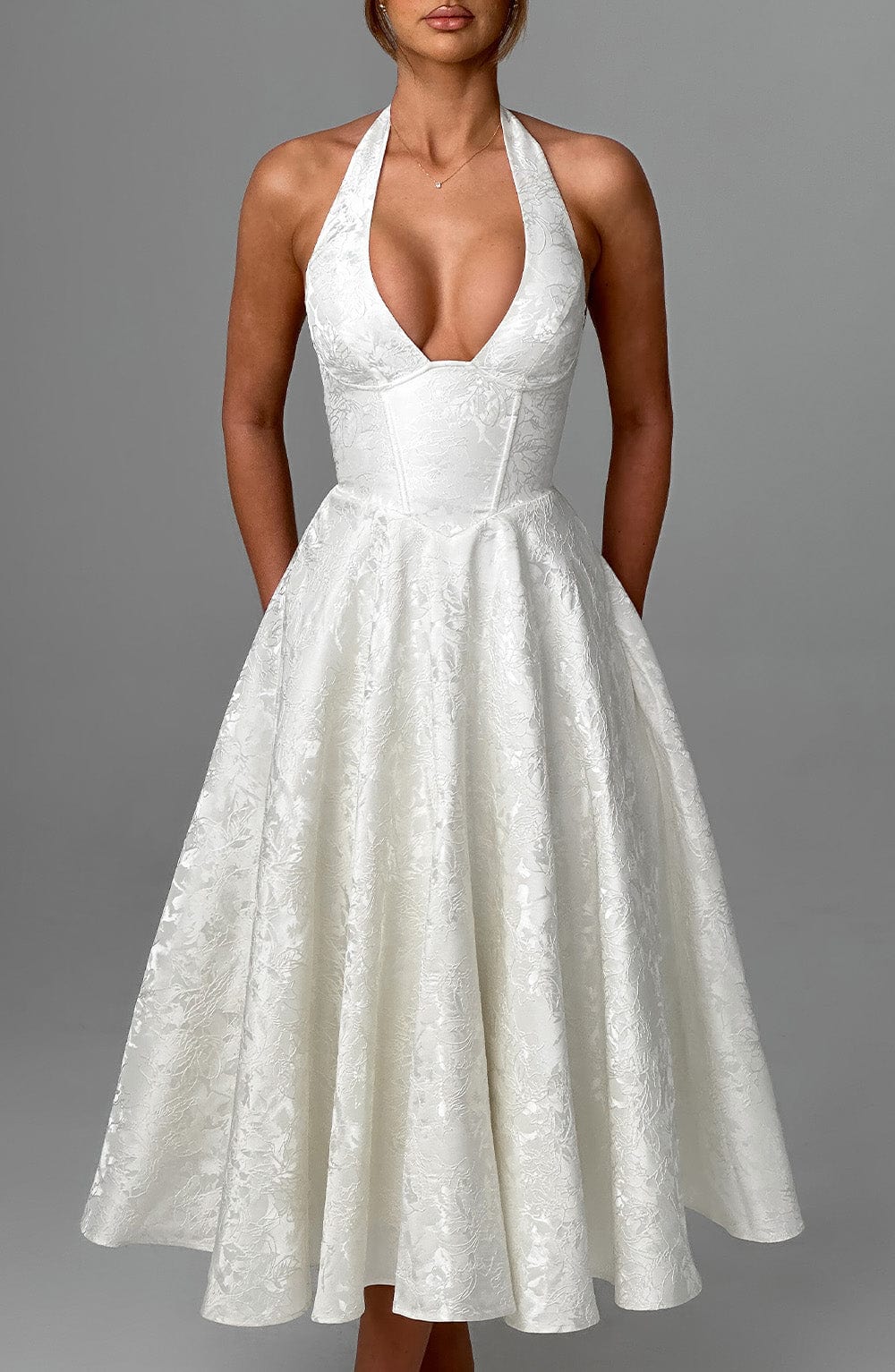 Effie Midi Dress Ivory