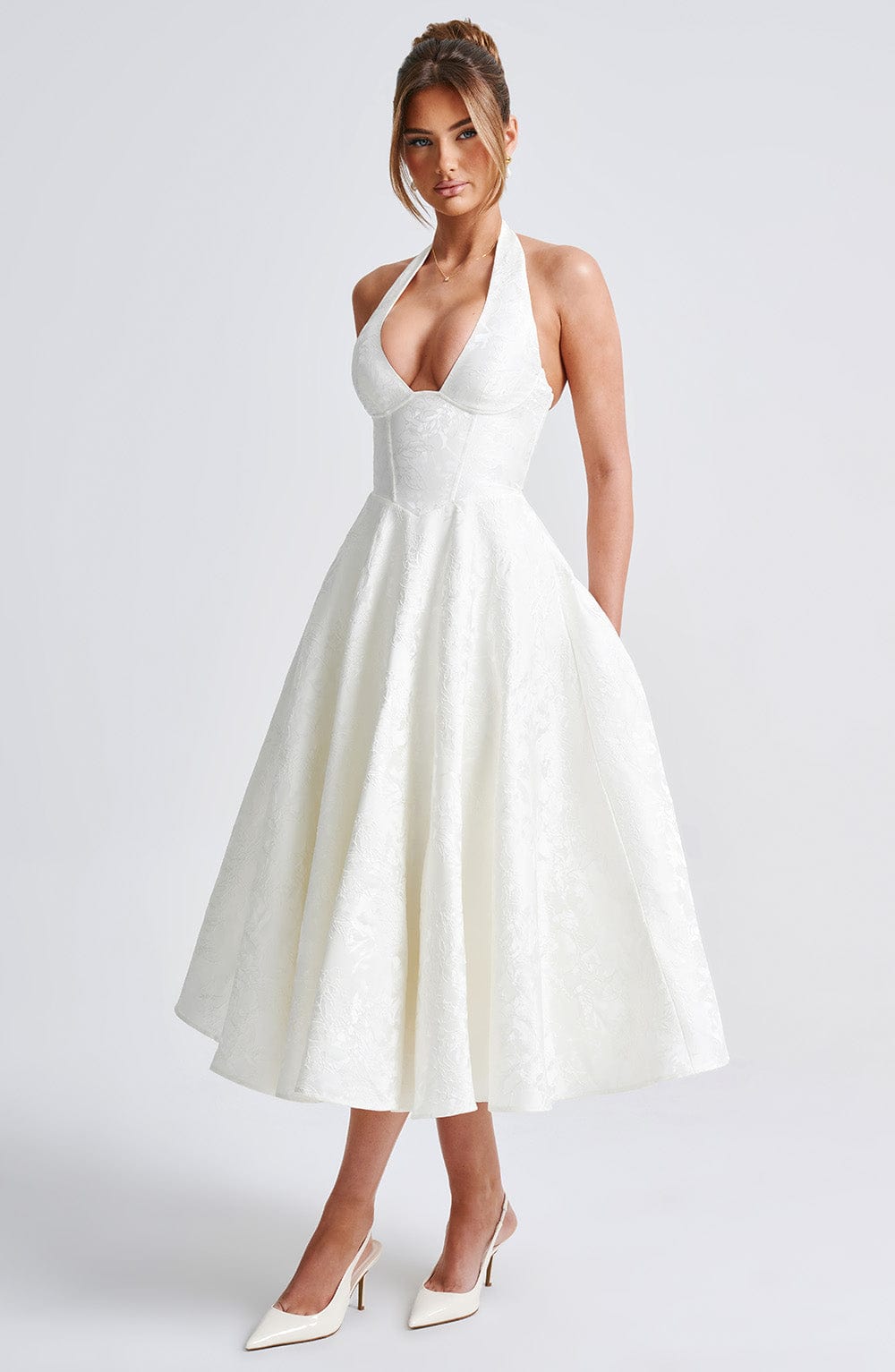 Effie Midi Dress Ivory