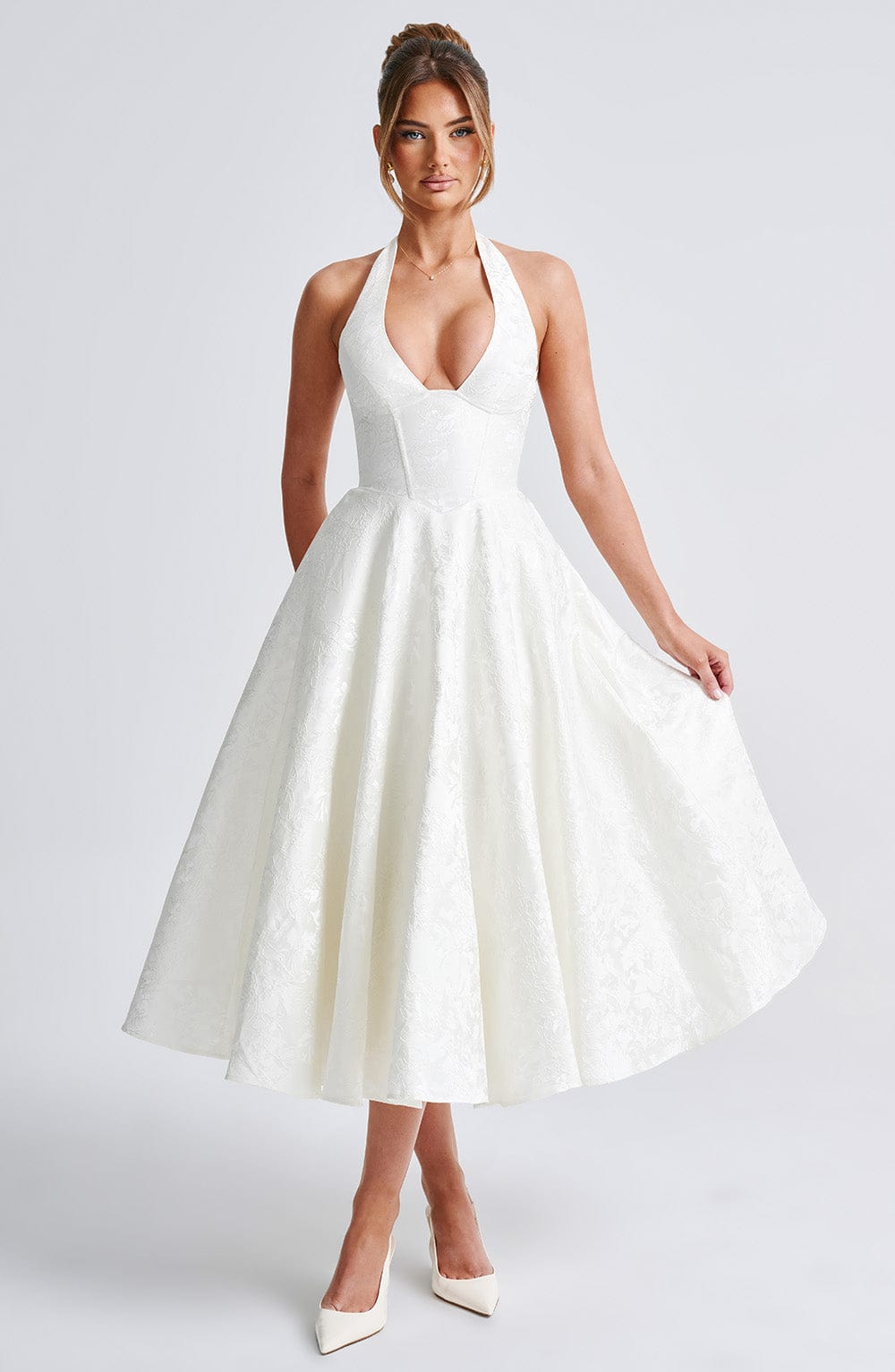 Effie Midi Dress Ivory