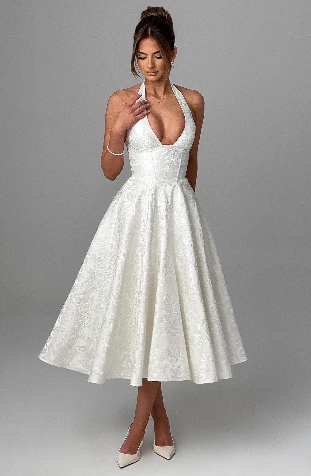 Effie Midi Dress Ivory