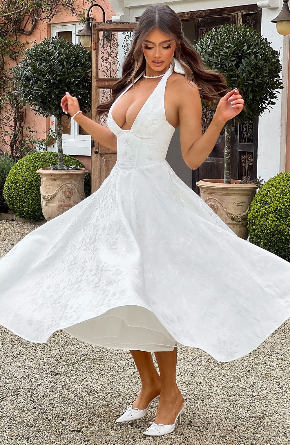 Effie Midi Dress Ivory