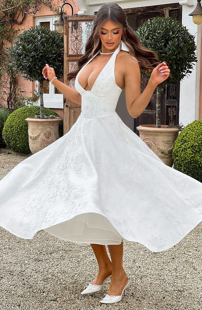 Effie Midi Dress Ivory