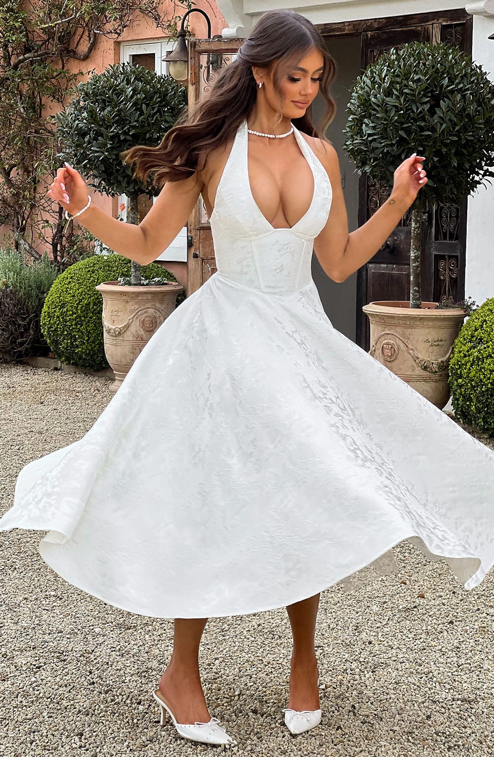 Effie Midi Dress Ivory