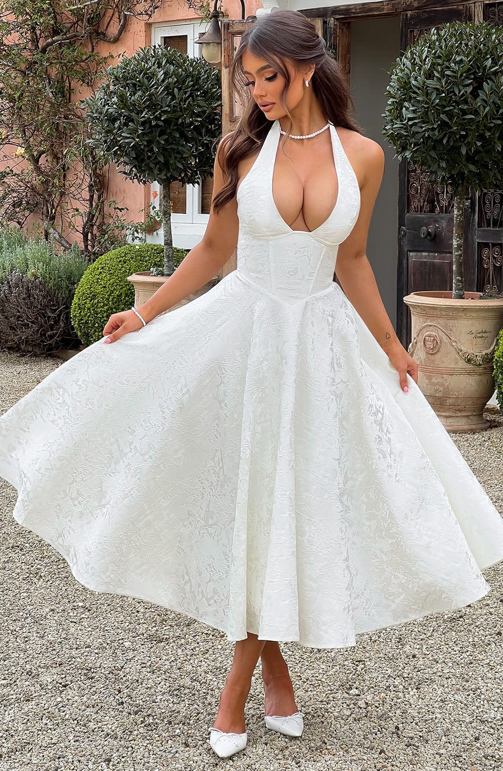 Effie Midi Dress Ivory