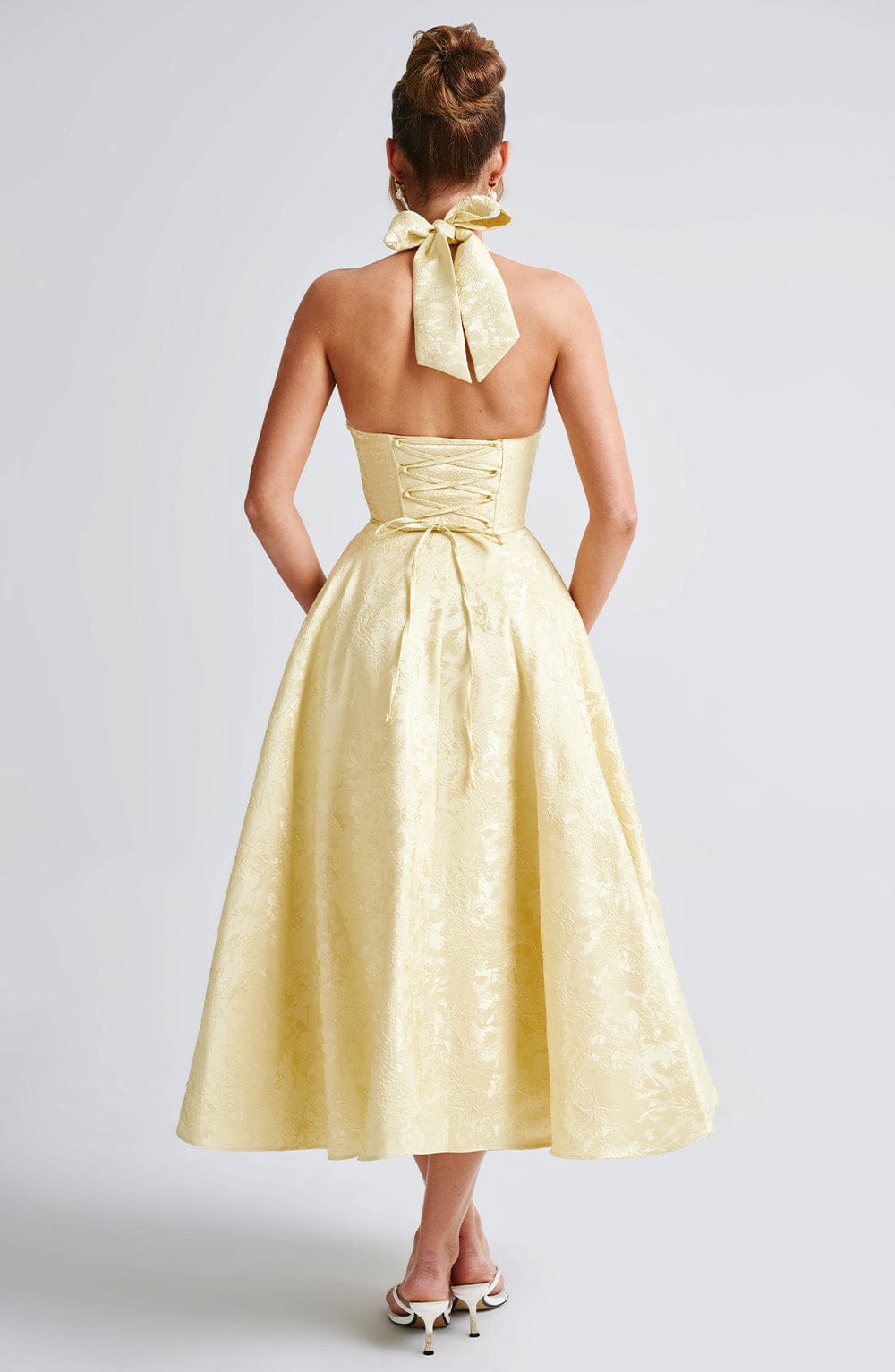 Effie Midi Dress Lemon