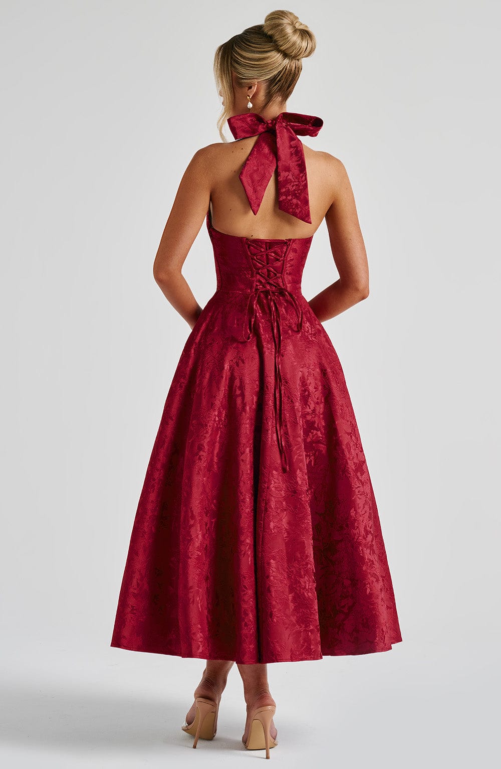 Effie Midi Dress Red