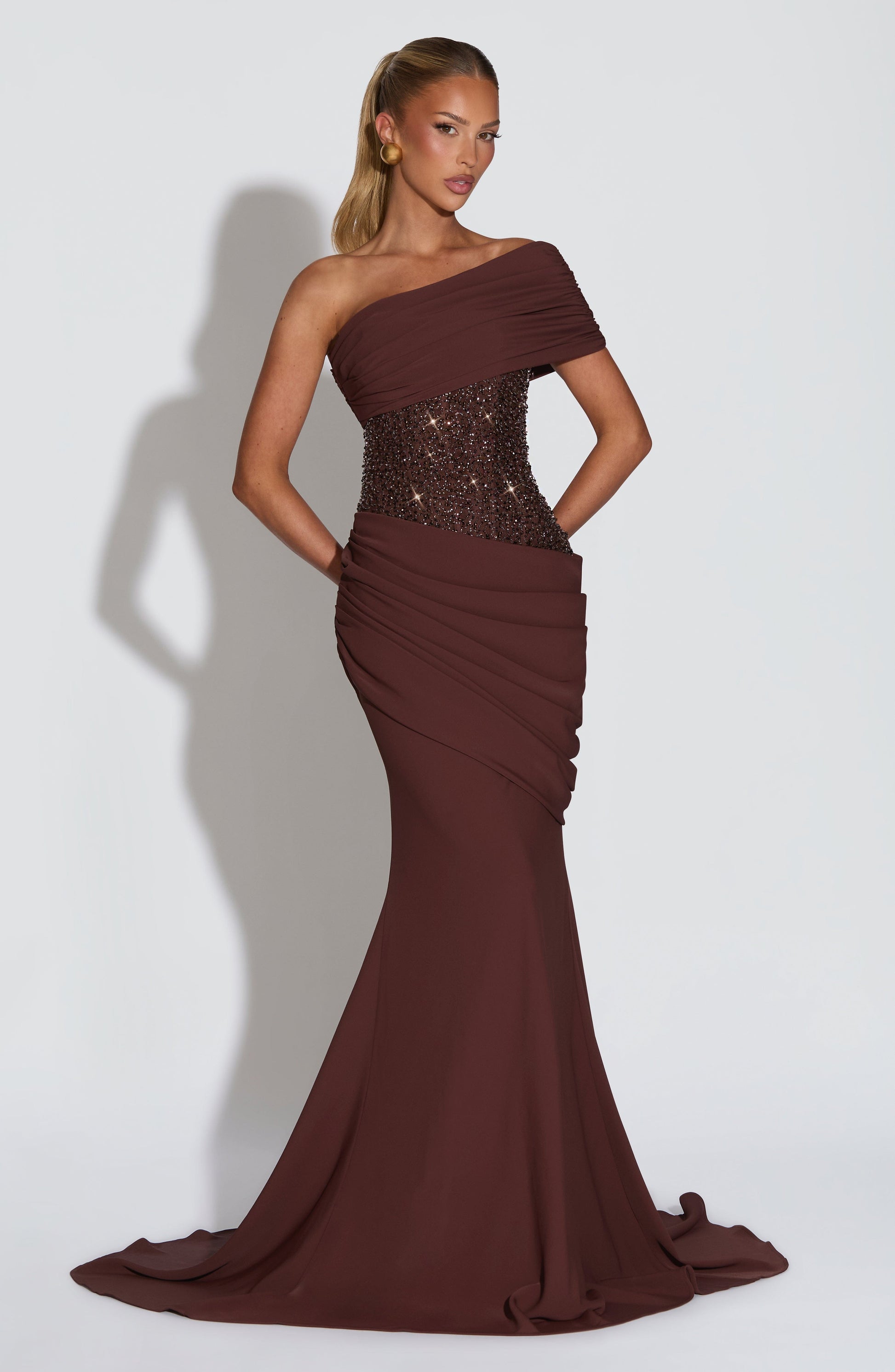 Ellora Gown Plum Brown