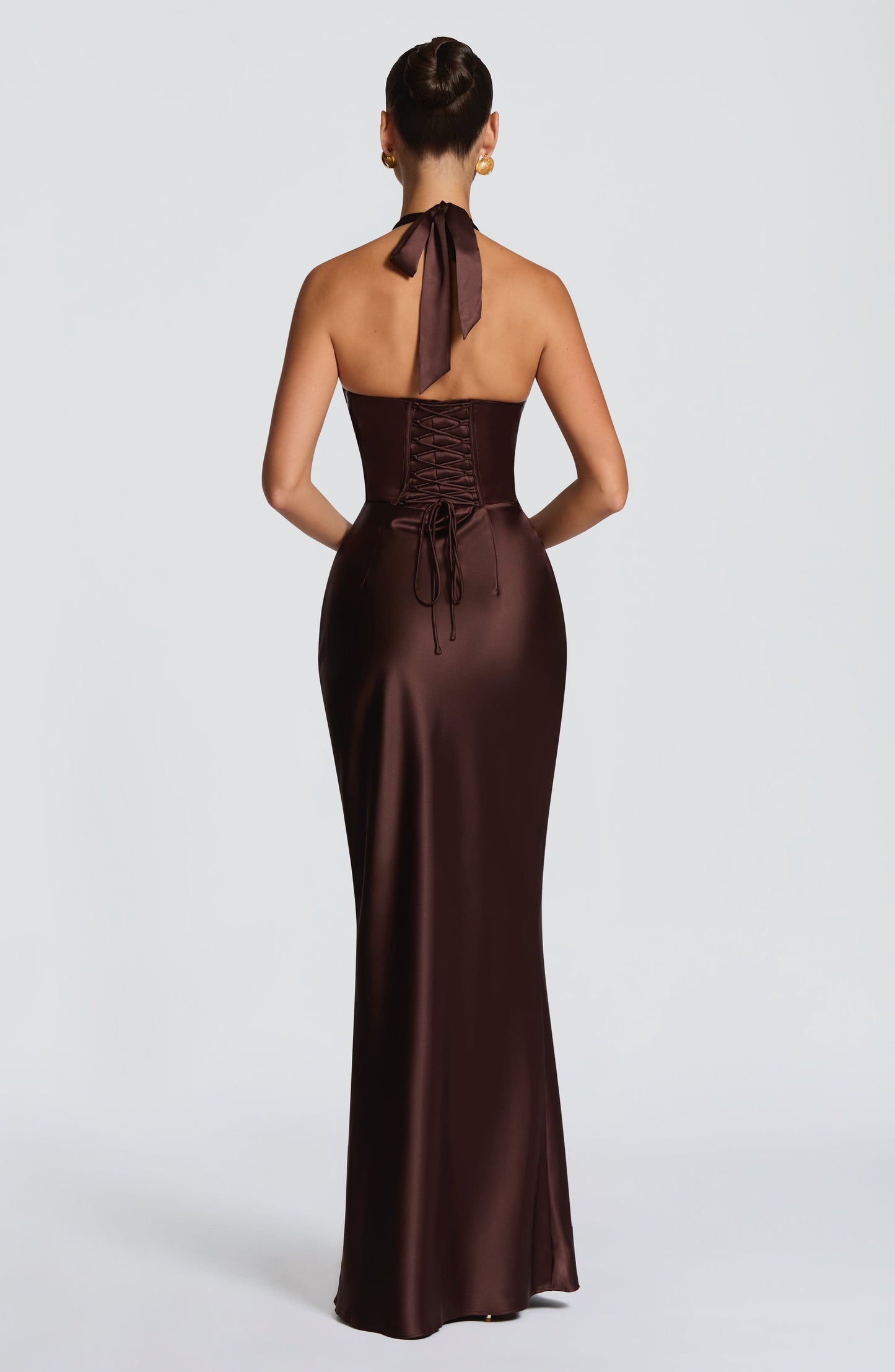 Elowen Maxi Dress Plum Brown
