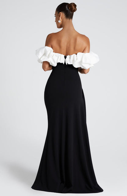 Elsie Maxi Dress Black/White