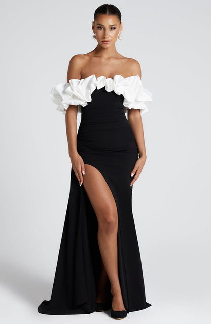 Elsie Maxi Dress Black/White