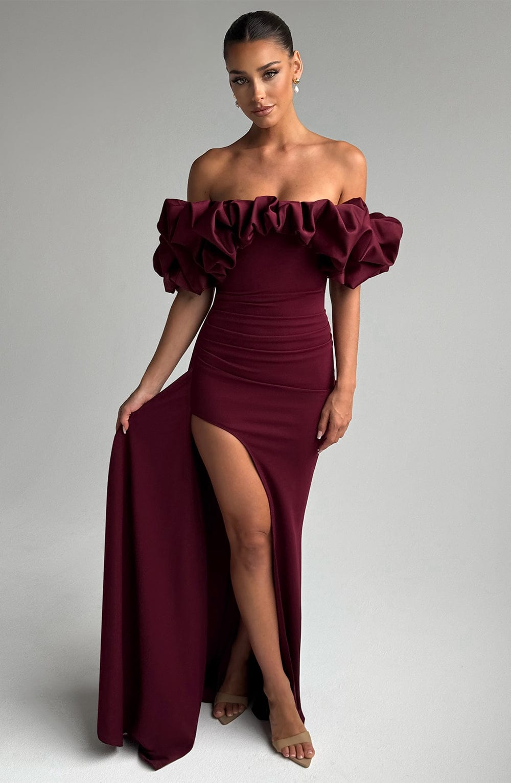 Elsie Maxi Dress Cherry Lacquer